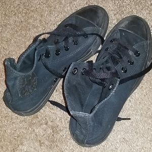 All black high top converses
